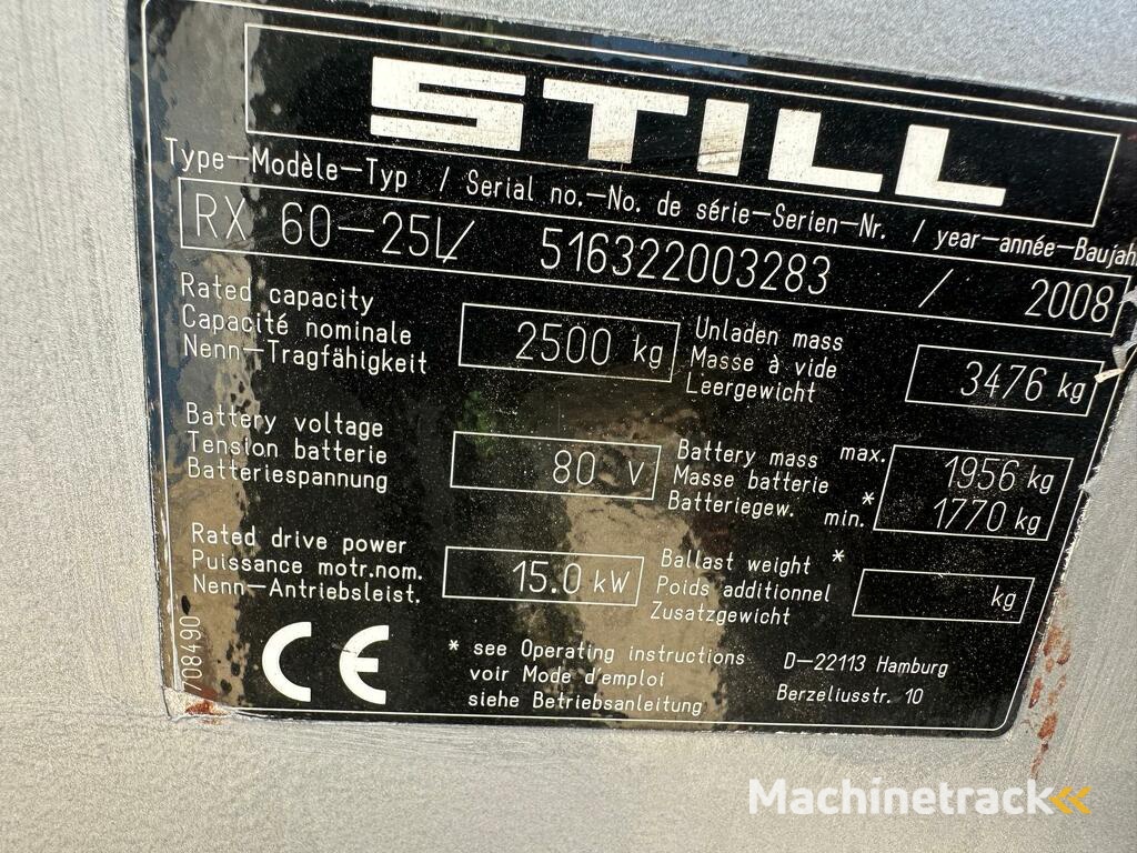 VS-22106 Elektrische Duplex heftruck Still RX60-25 Vorkenspreider