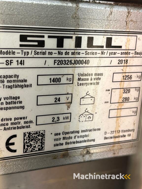 VS-22243 Elektrische stapelaar Still 5316mm bj2018 initiele lift