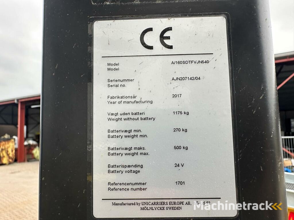 VS-22382 Elektrische triplex meerijdstapelaar 5400mm bj2017