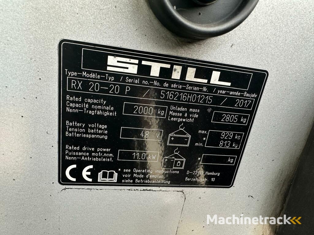 VS-22392 Elektrische Triplex heftruck Still RX20-20 BJ2017