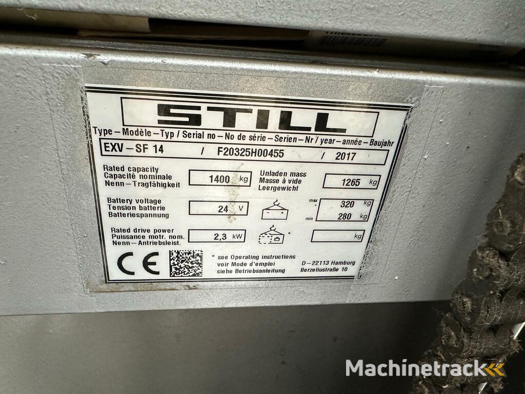 VS-22421 Elektrische triplex stapelaar Still EXVSF14 5016mm