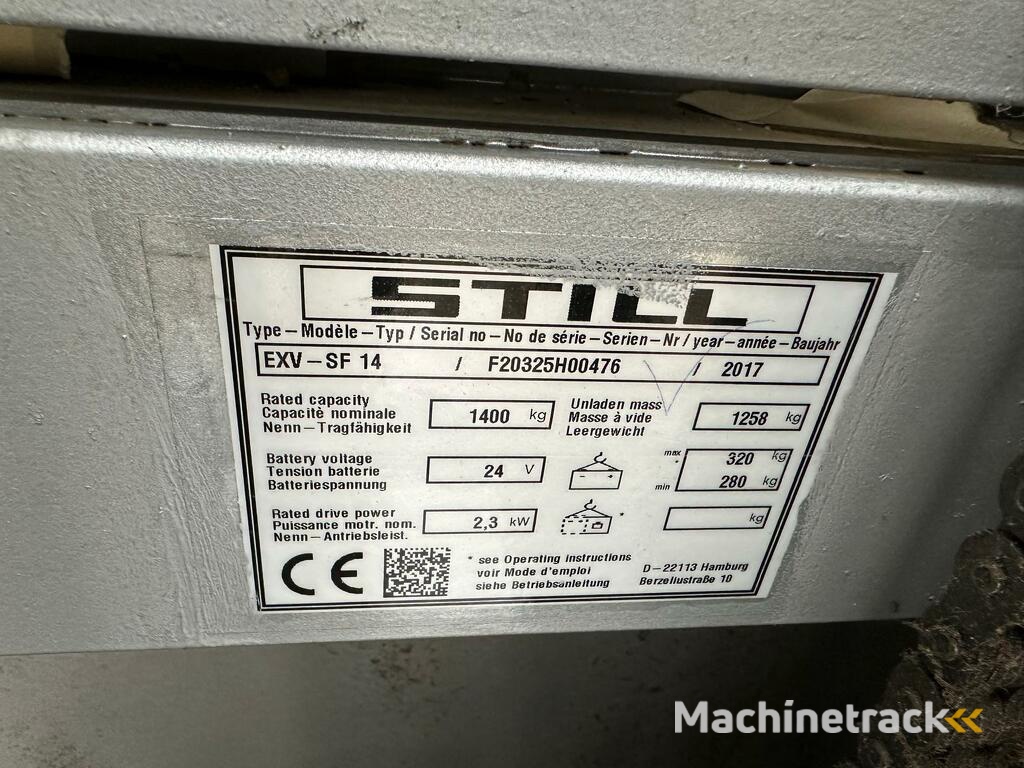 VS-22424  Elektrische triplex stapelaar Still EXVSF14 5016mm