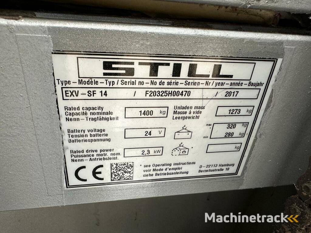 VS-22423  Elektrische triplex stapelaar Still EXVSF14 5016mm