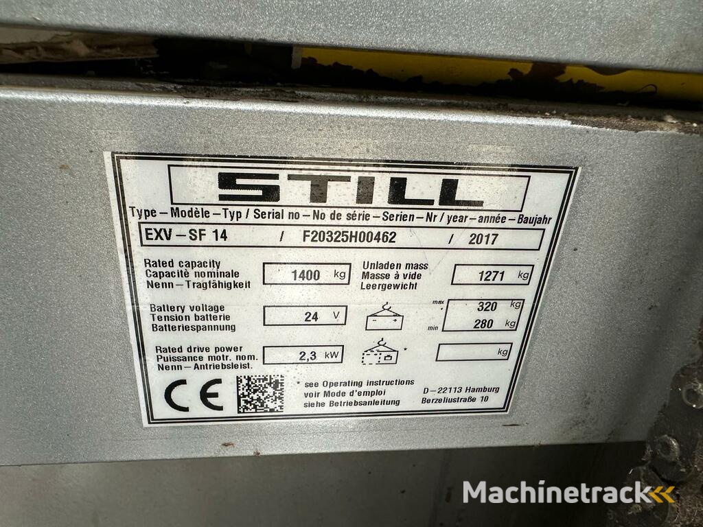 VS-22422  Elektrische triplex stapelaar Still EXVSF14 5016mm