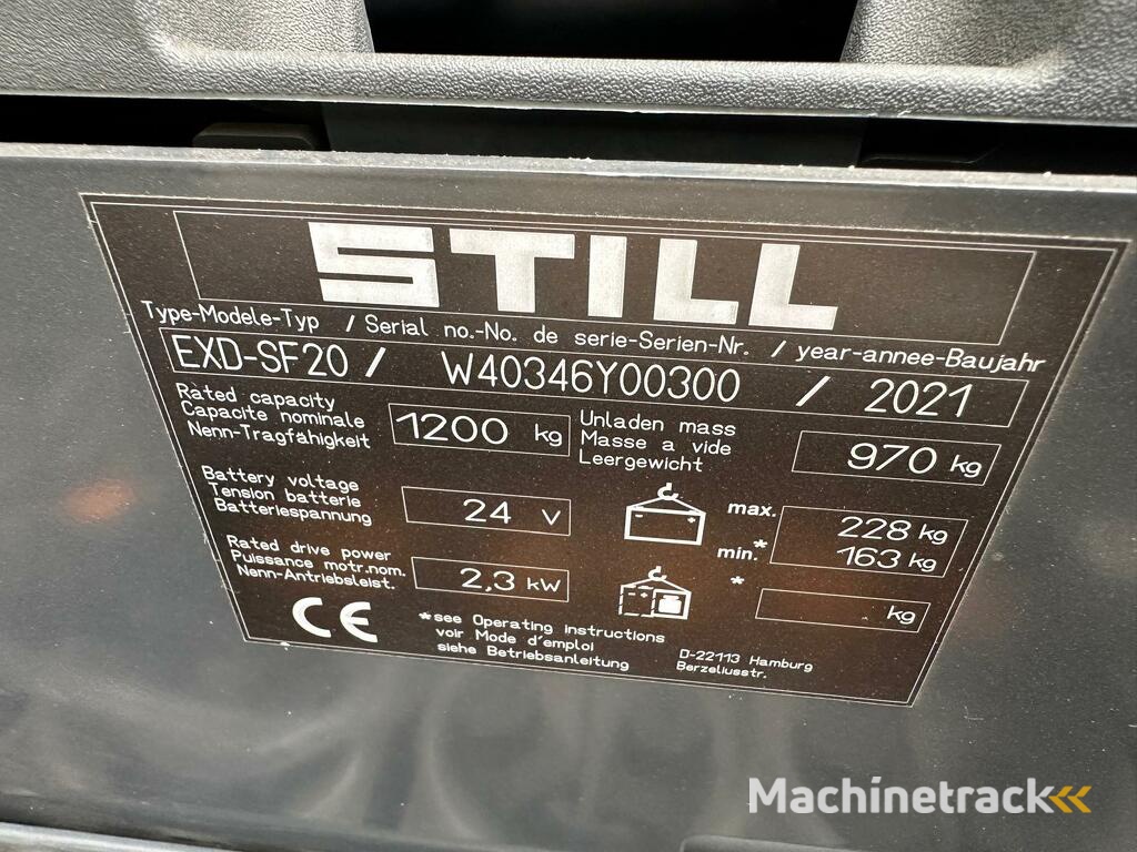 VS-22426 Elektrische DUO stapelaar Still bj2021 1.724mm weinig uren