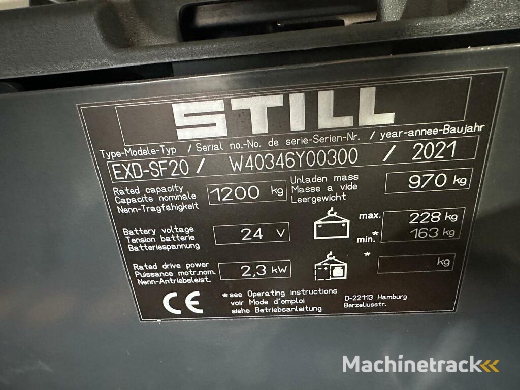 VS-22425 Elektrische DUO stapelaar Still bj2021 1.724mm weinig uren