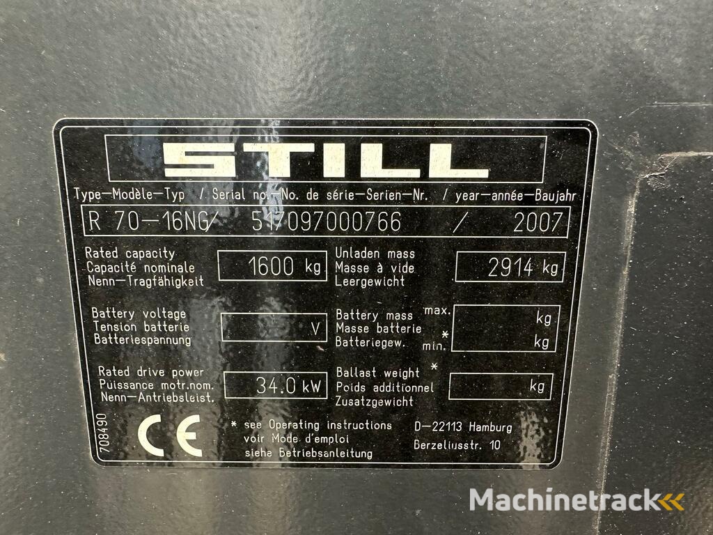 VS-22305 LPG triplex container Heftruck Still r70-16t