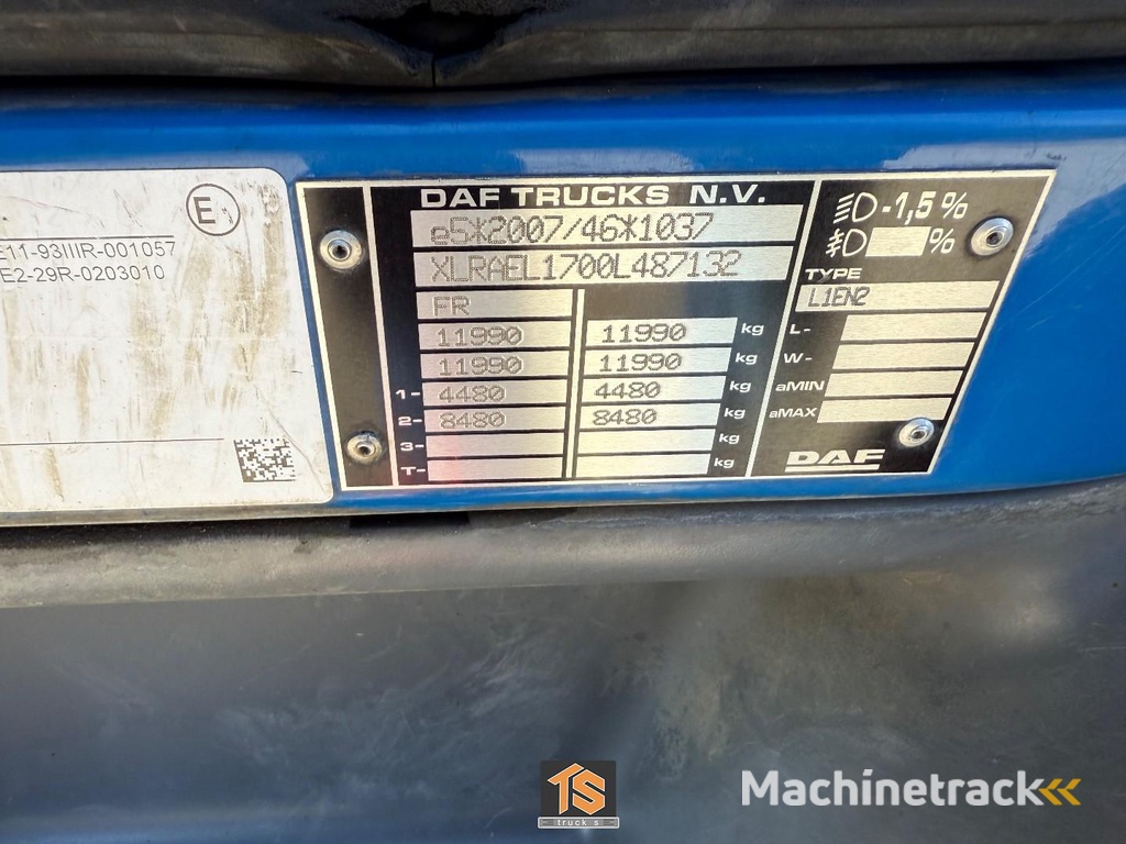 DAF LF 12T 260 AUTOMATIC - LADEBORDWAND - TOP TRUCK TS487132