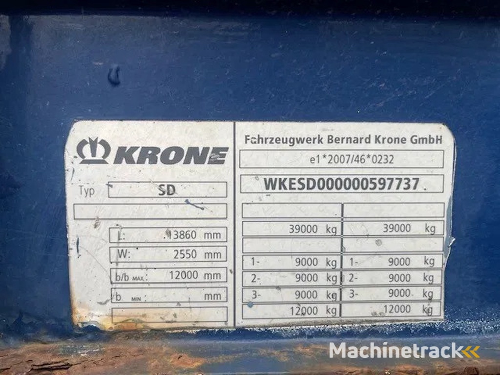 Krone 2013 XL Krone mega schuifzeil trailer