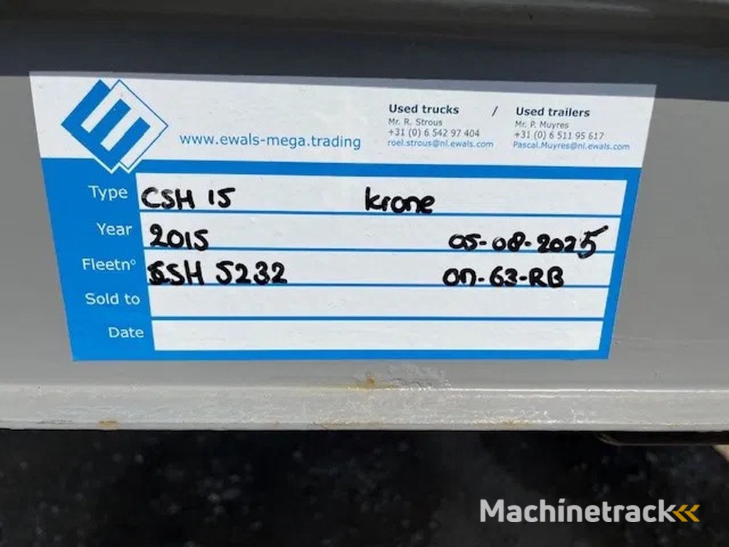 Krone 5x 2015 MEGA P400 HUCKEPACK FLAT