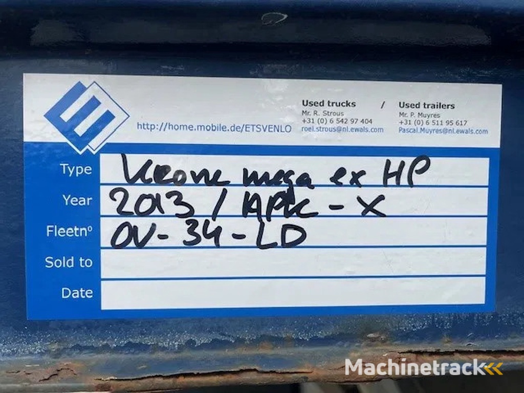 Krone 15x XL Krone mega vario schuifzeil trailer