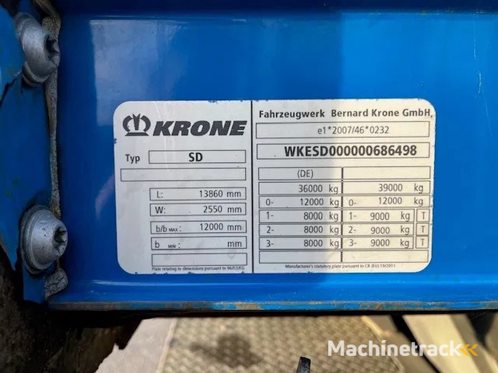 Krone 14x XL Krone mega vario schuifzeil trailer