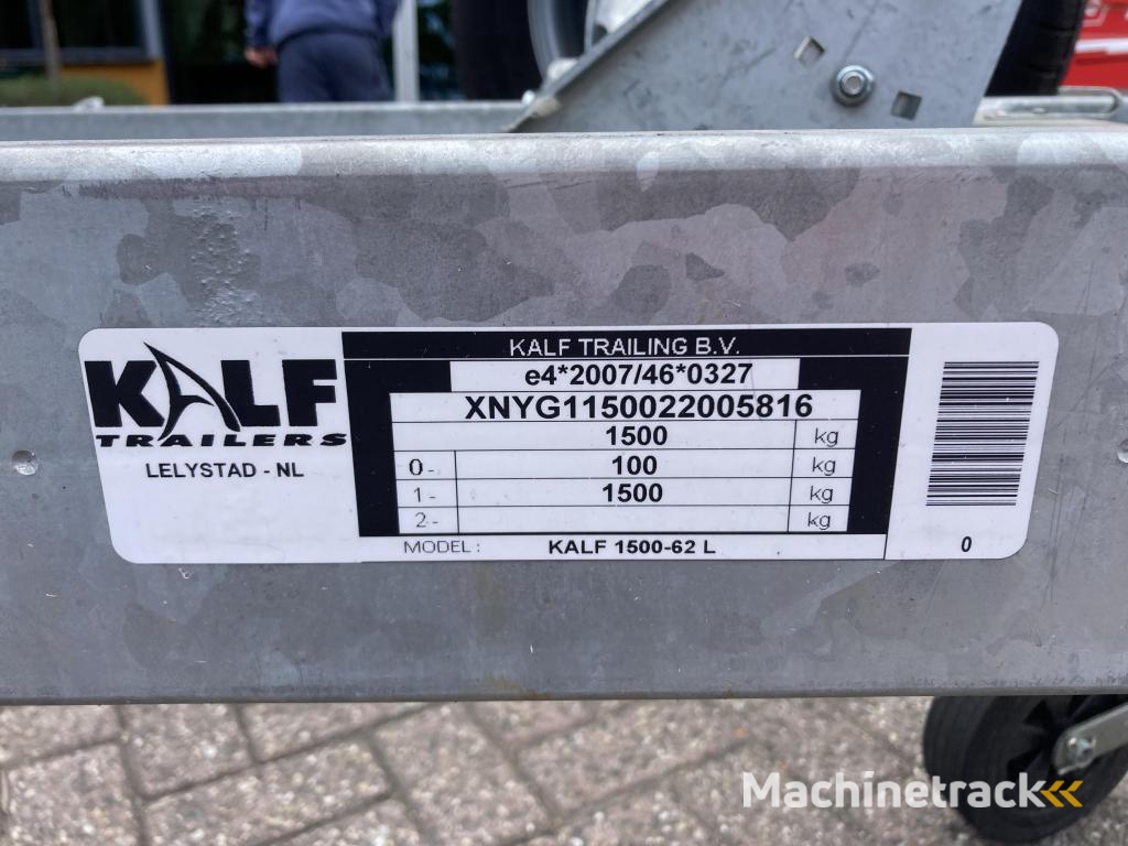 Kalf Basic 1500-62 Boottrailer 6,2m 1x1500 kg