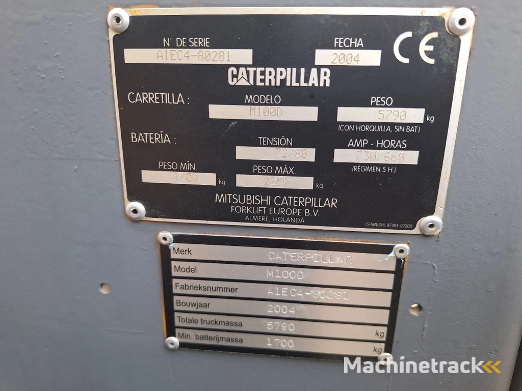 Caterpillar Crown Heftruck 5 tons triplo sideshift  2004