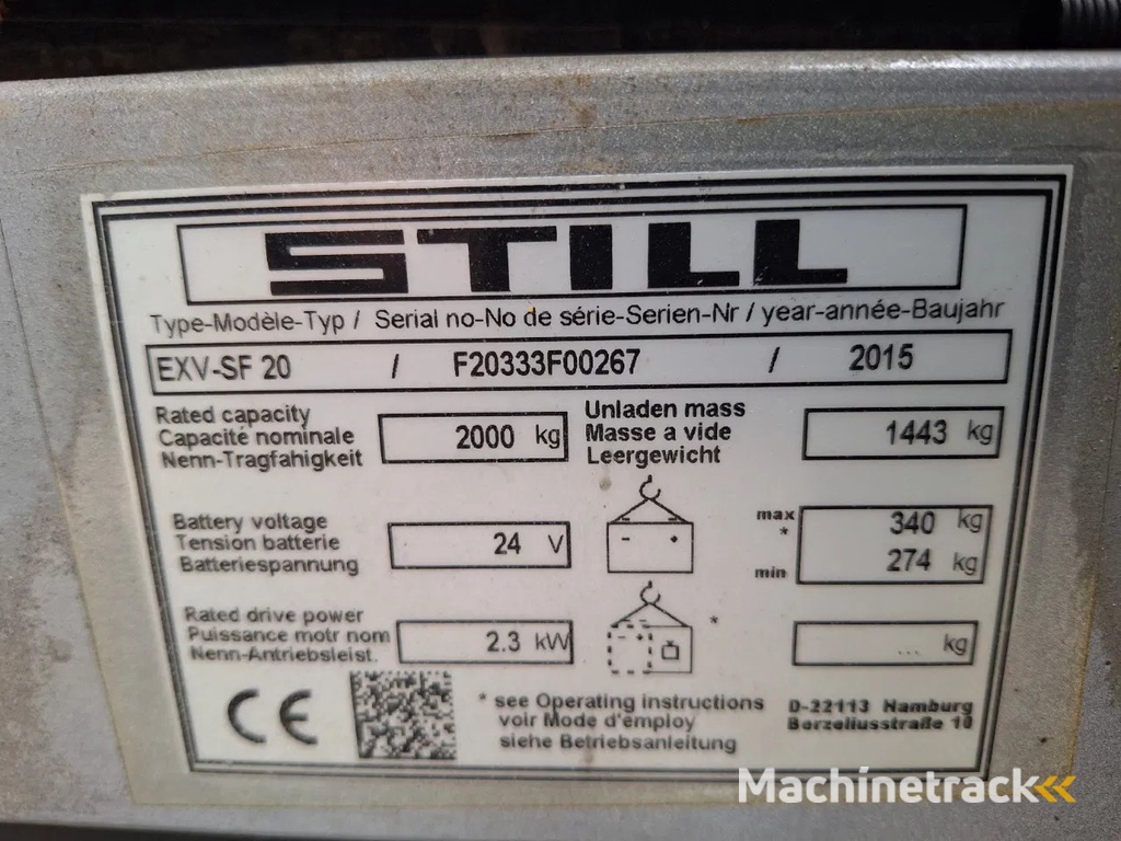 Still Stapelaar 2 tons 455cm triplo 2015