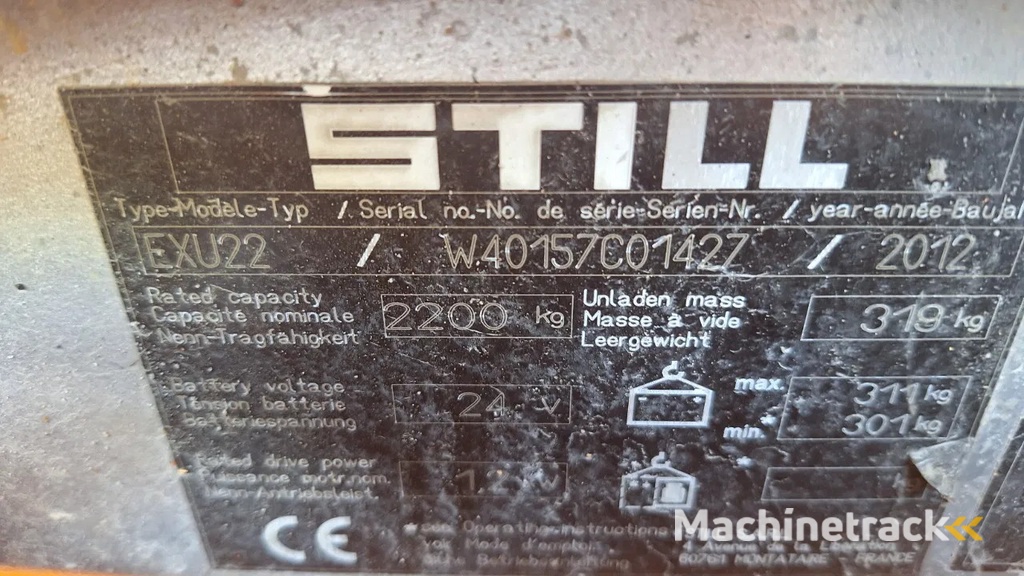 Still Palletwagen 2200 kg met 510 uurtjes! (0019)