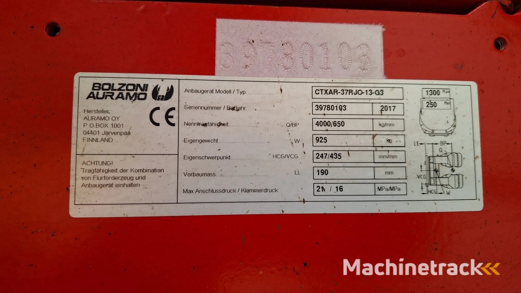 Bolzoni Fem 4 of 3 roterende rollenklem (0001)