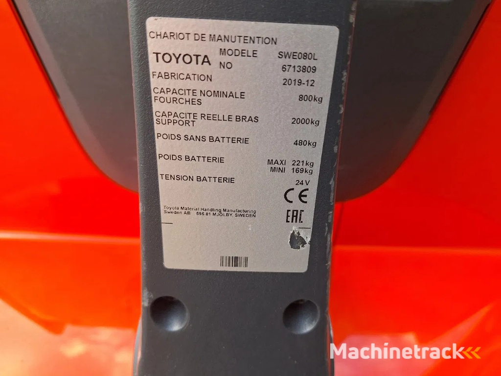 Toyota Stapelaar/palletwagen 2019 met slechts 440 uurtjes! in nieuwstaat (0028)