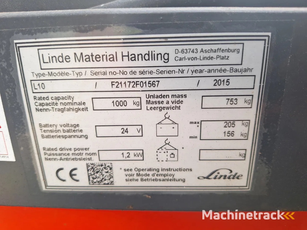 Linde Stapelaar 447 cm triplo, bj 2015 technisch in nieuwstaat! (0032)