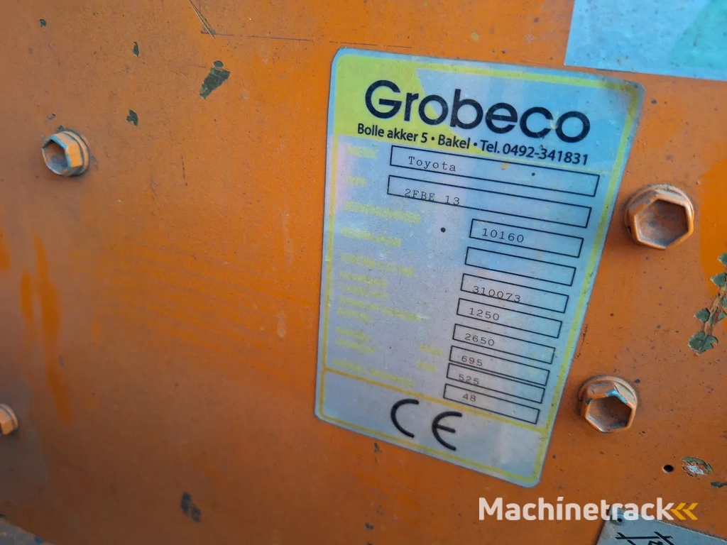 Toyota Heftruck 1.25 tons  met 2020 batterij!