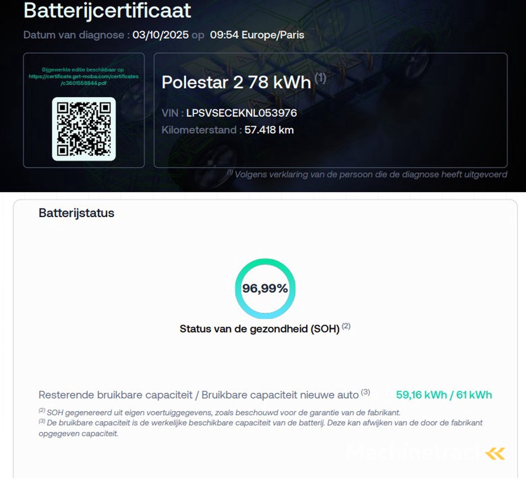 Polestar 2 Standard Range Single Motor 64kWh 96.99%soh Navi / Carplay / Camera / Stoelverwarming / Memory / LED / Cruise