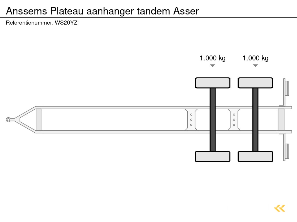 Anssems Plateau aanhanger tandem Asser