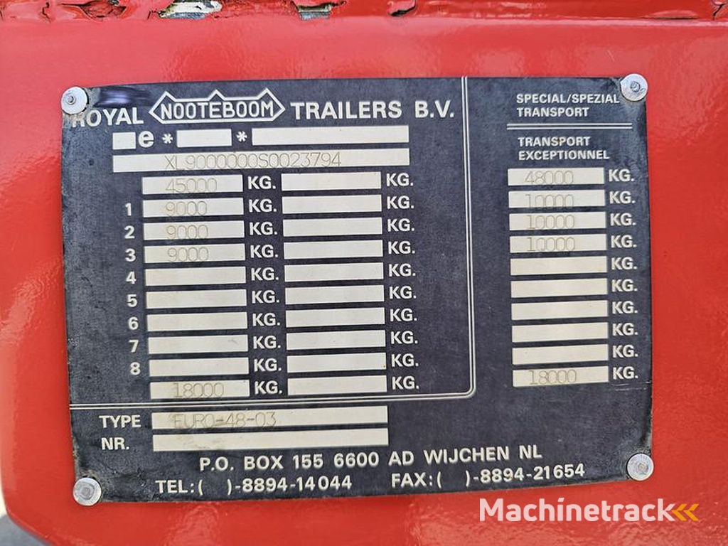 Nooteboom EURO-48-03-EXTENDABLE-REMOVABLE-NECK