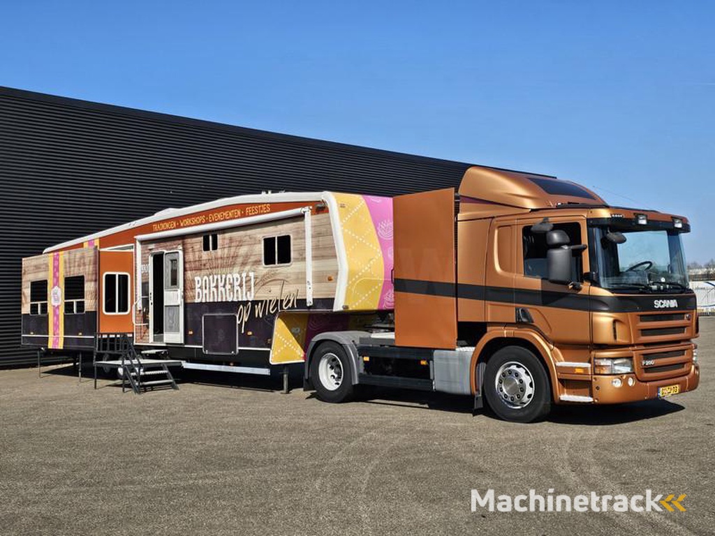 Scania P-280-trailer-2-X-SLIDE-OUT-CAMPER-WOHNMOBIL