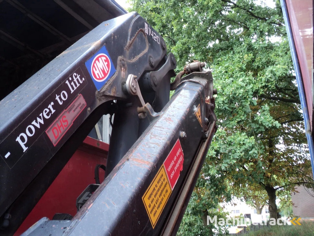 DAF CF 85.410 bakwagen met kraan en aanhanger