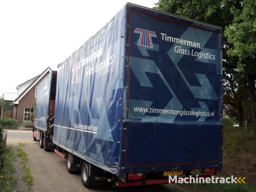 DAF CF 85.410 bakwagen met kraan en aanhanger