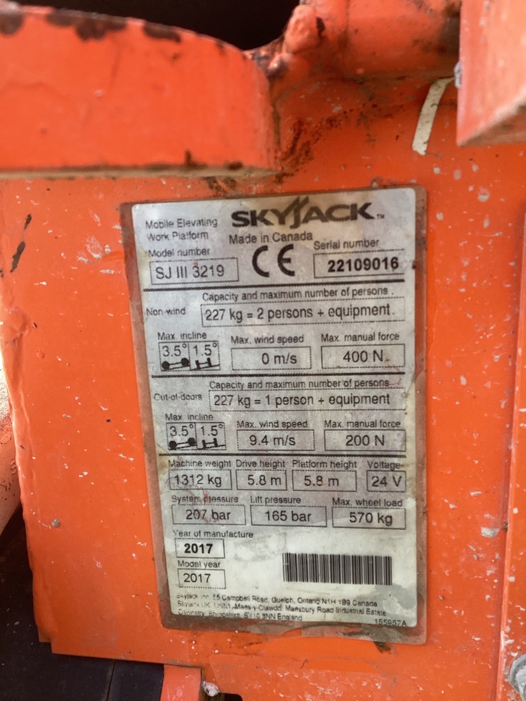 Skyjack SJ3219