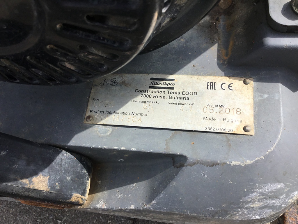 Gebruikte trilplaat Atlas Copco LF75