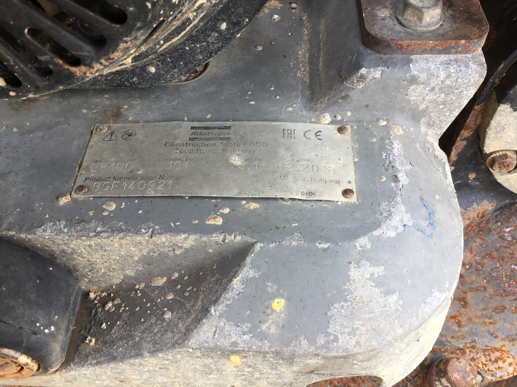 Gebruikte trilplaat Atlas Copco LF100