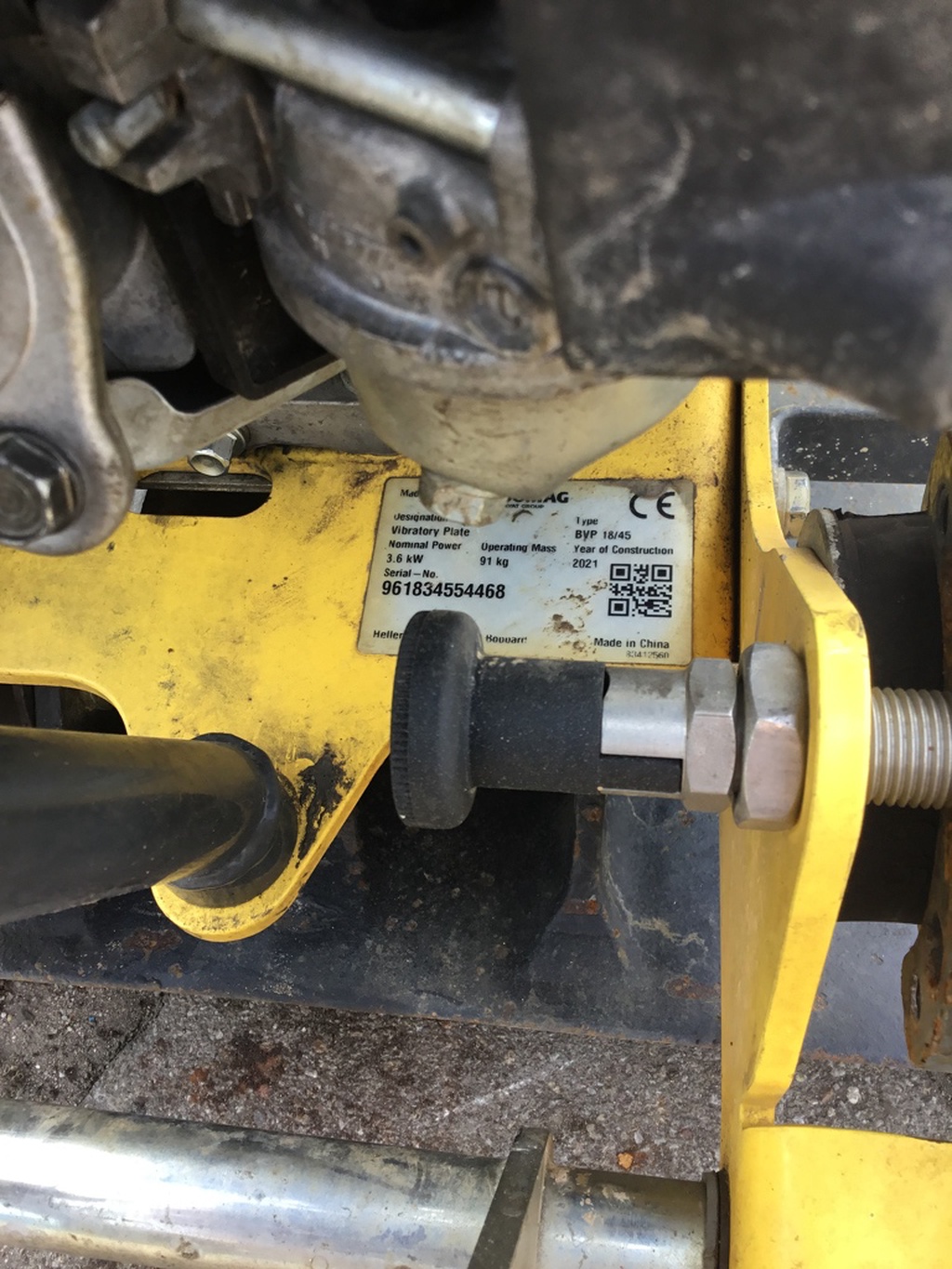 Gebruikte trilplaat Bomag BVP 18/45