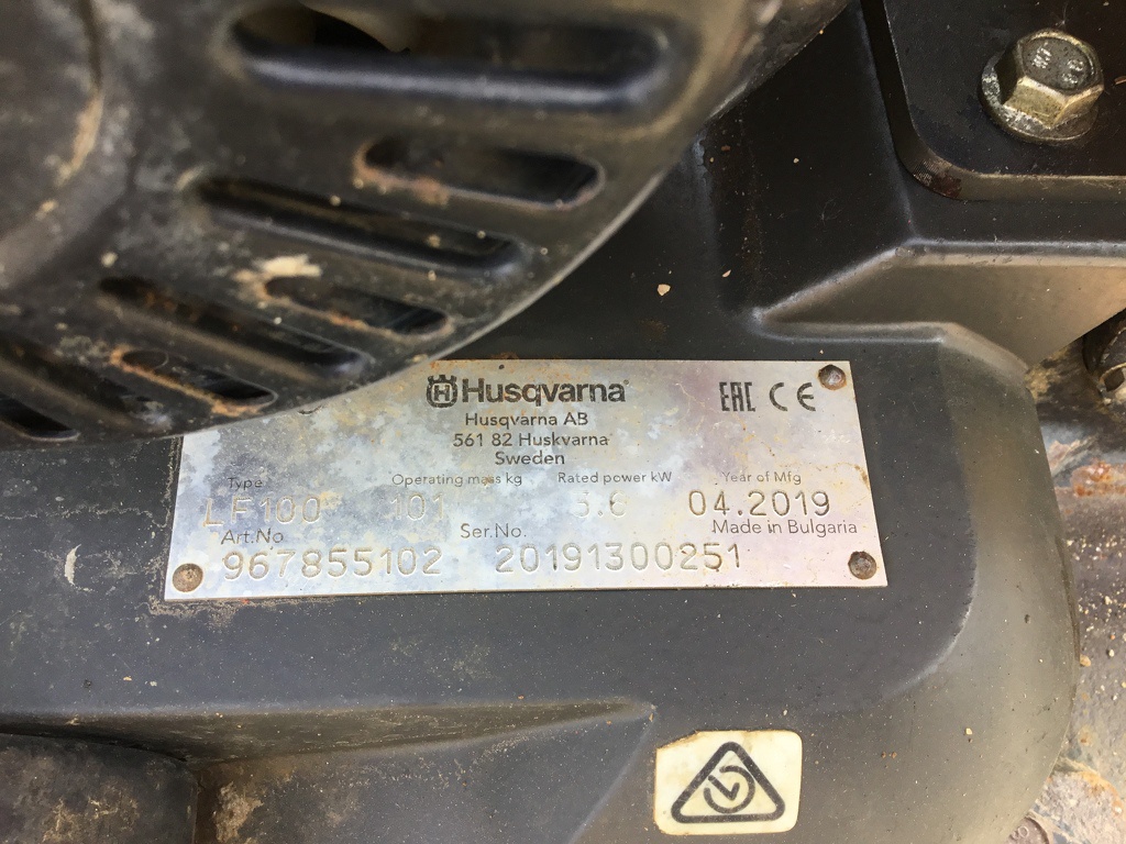 Gebruikte trilplaat Husqvarna LG100