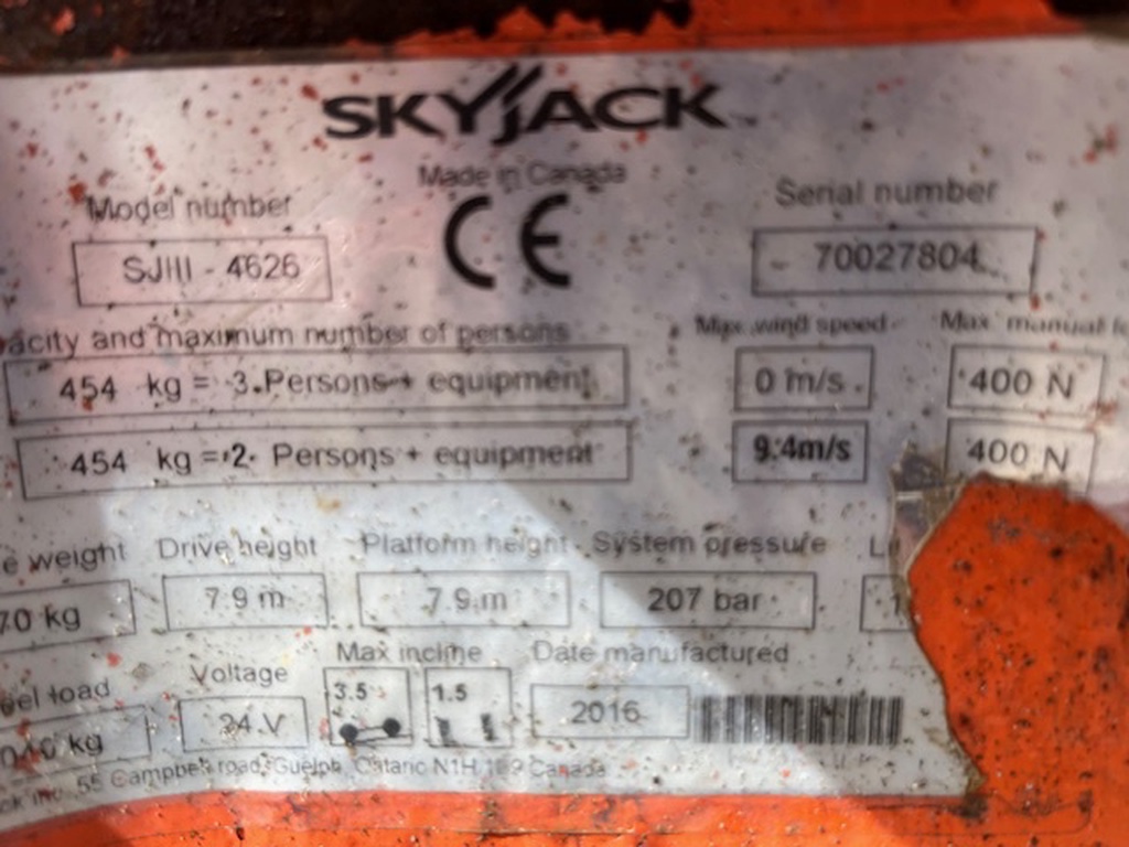 skyjack sjIII4626