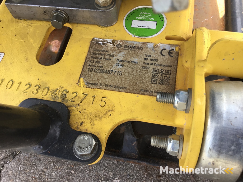 Gebruikte trilplaat Bomag BVP10/35