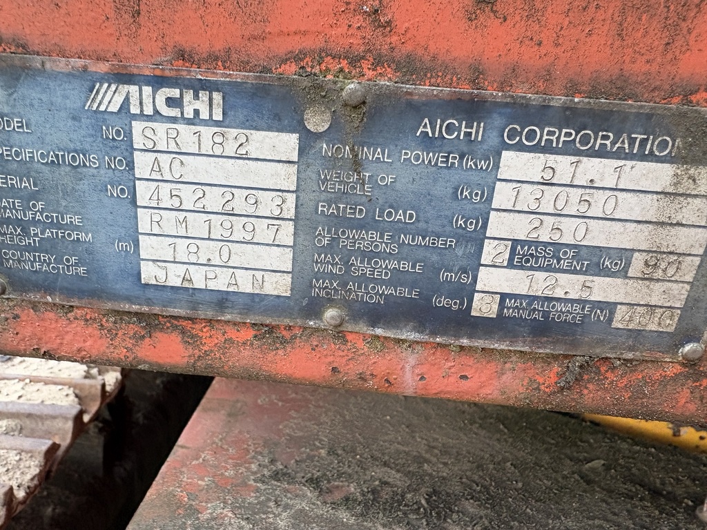 Hoogwerker rupshoogwerker aichi sr182