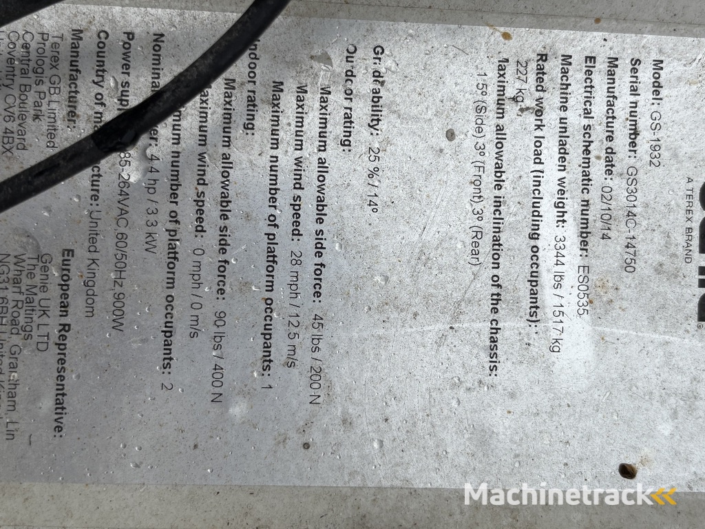 hoogwerker schaarhoogwerker genie 1932