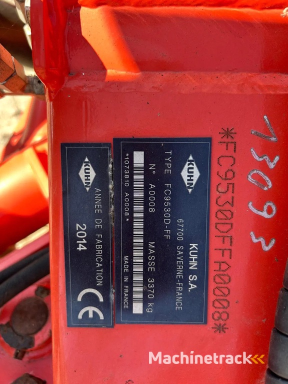 Kuhn FC 9530 D Lift control Kneuzer triple maaier