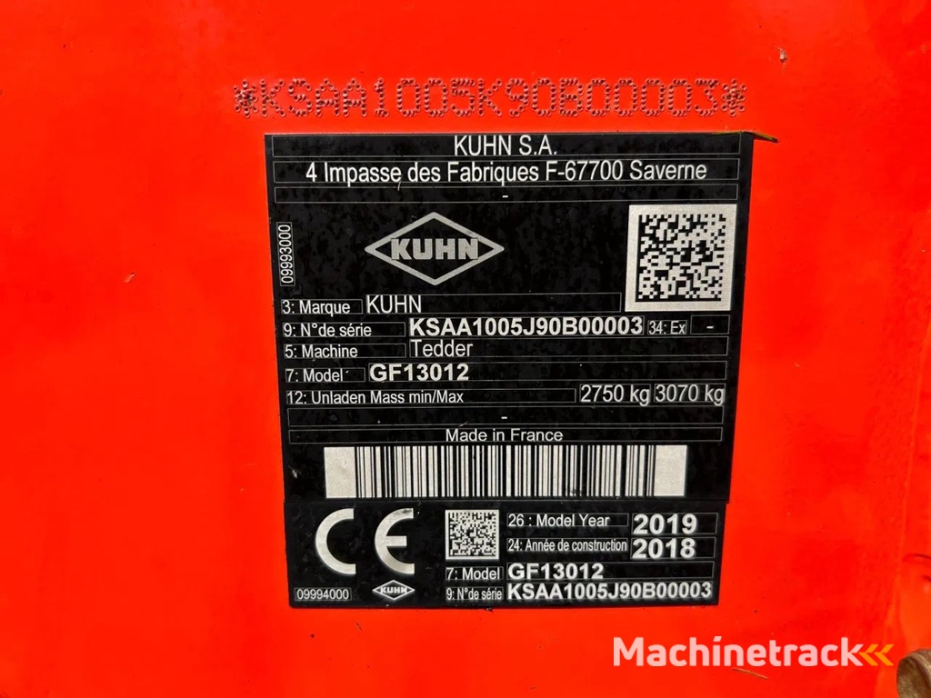 Kuhn GF 13012 Schudder Getrokken 13.00 meter