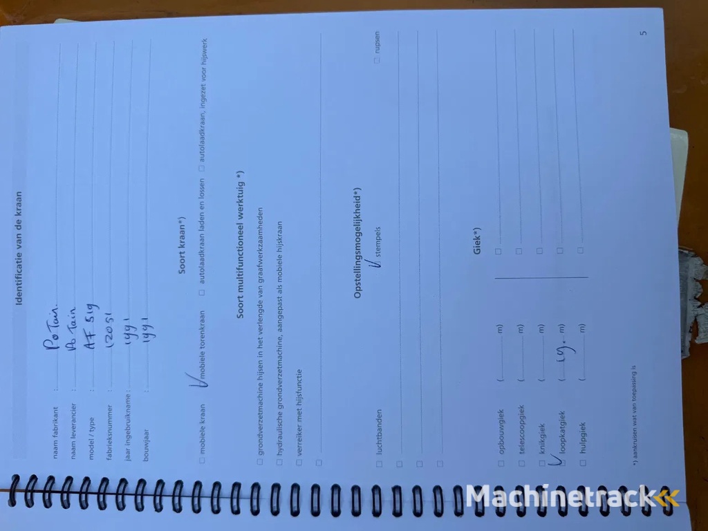 Potain AF 519 Torenkraan Bouwkraan Kraan Verzetbaar Radiografisch