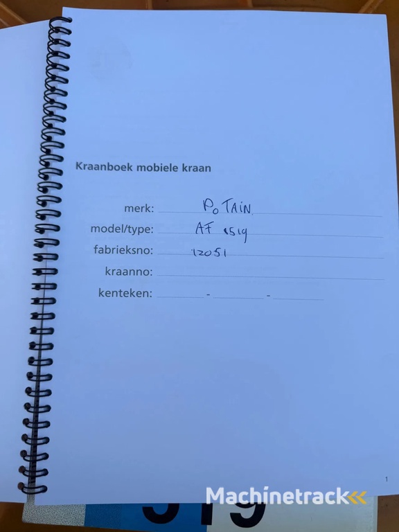 Potain AF 519 Torenkraan Bouwkraan Kraan Verzetbaar Radiografisch