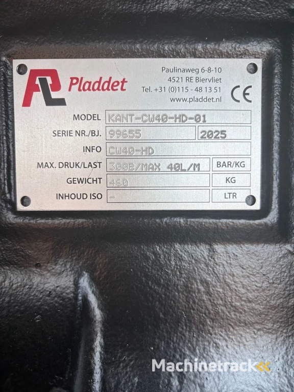 Pladdet Kantelstuk CW40-HD Kantelstuk CW40-HD