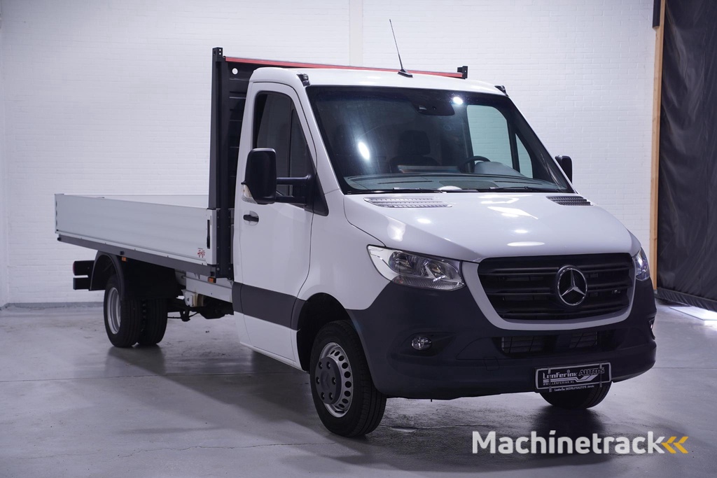 Mercedes-Benz Sprinter 515 CDI 150 pk Pick Up / Open Laadbak Dubbel Lucht Airco, Apple Carplay, Cruise Control, Nieuw ongebruikt 3-Zits