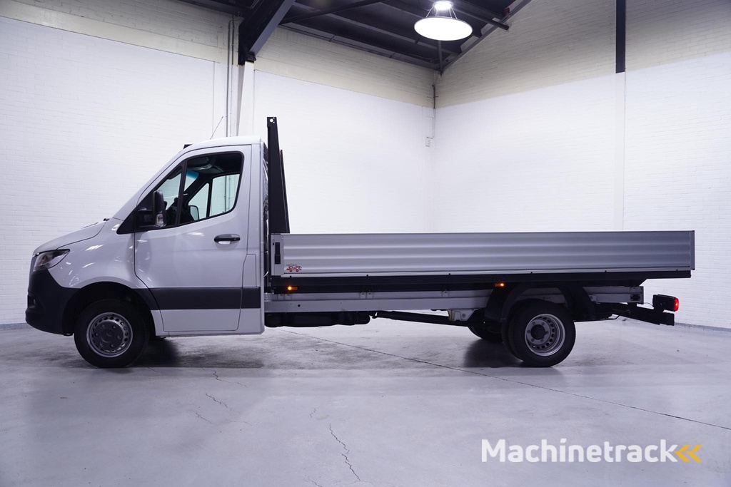 Mercedes-Benz Sprinter 515 CDI 150 pk Pick Up / Open Laadbak Dubbel Lucht Airco, Apple Carplay, Cruise Control, Nieuw ongebruikt 3-Zits