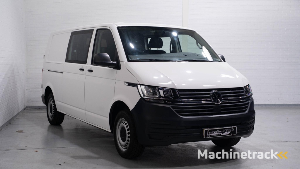 Volkswagen Transporter 2.0 TDI 110 pk L2 Dubbel Cabine 2x Schuifdeur NAP, Trekhaak, Airco, Cruise Control, 5-Zits, 1e Eigenaar
