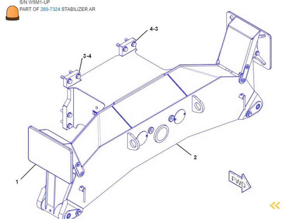 Caterpillar M313D / M315D stempelpoten (31386683)