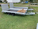 Minituur van Diversen Vlemmix 400x150 machine transporter met oprijplaat nieuw! 3500kg