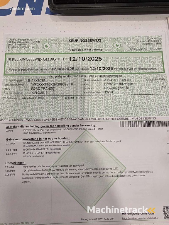 Ford Transit 2016 Gesloten bestelwagen